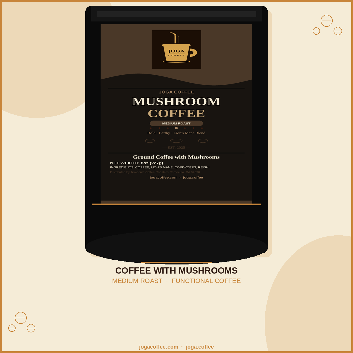 Coffee with Mushrooms Medium Roast